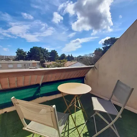 Appartement T1 Cosy- Terrasse - Parking Gratuit Montpellier Exterior photo